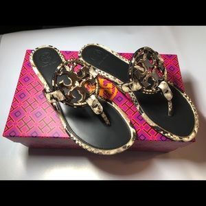 Tory Burch Metal Miller Logo Sandal